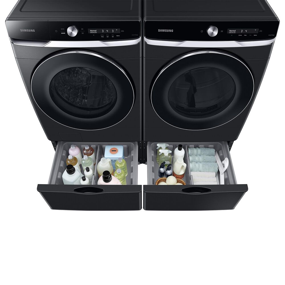 Samsung 5 Cu Ft Smart Dial Front Load Washer With Optiwash In Brushed Black Nebraska Furniture Mart