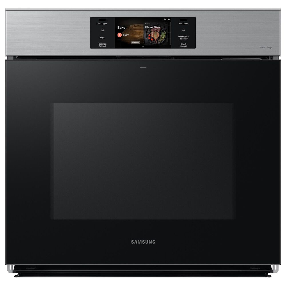 Samsung Bespoke 2-Piece Kitchen Package with Stainless Steel Bespoke 30" Single Wall Oven and Black 30" Induction Cooktop, , large