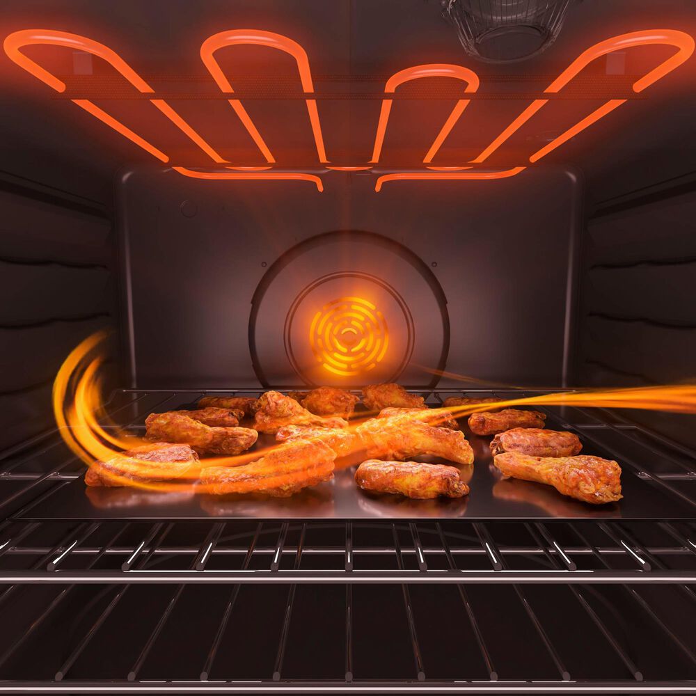 GE Profile 5.3 Cu. Ft. Smart Induction Electric Range and 2.1 Cu. Ft. Over-the-Range Sensor Microwave Oven in Fingerprint Resistant Stainless Steel, , large