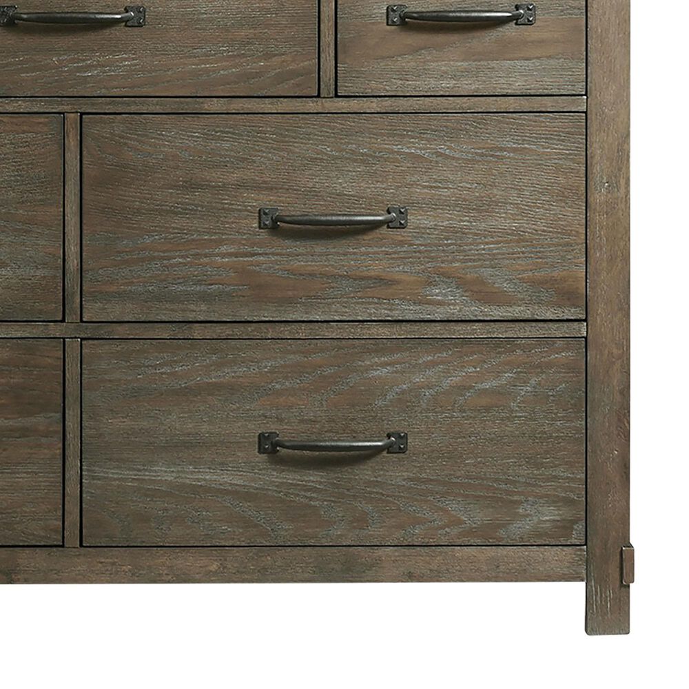 Mayberry Hill Scott 7 Drawer Dresser and Mirror in Dark Walnut, , large