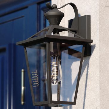 Vaxcel Derby 1-Light Outdoor Motion Sensor Wall Mount in Matte Black, , large