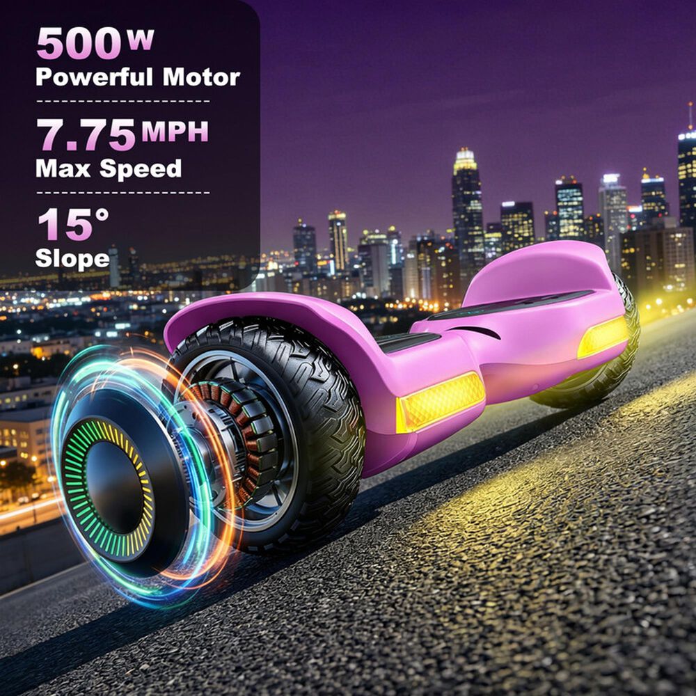 HOMLUX Off Road Self Balancing Scooter with 6.5" Tires in Pink, , large