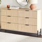 Walker Edison Paris 6-Drawer Dresser in Coastal Oak, , large
