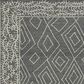 Amer Rugs Berlin 2" x 3" Dark Gray Area Rug, , large
