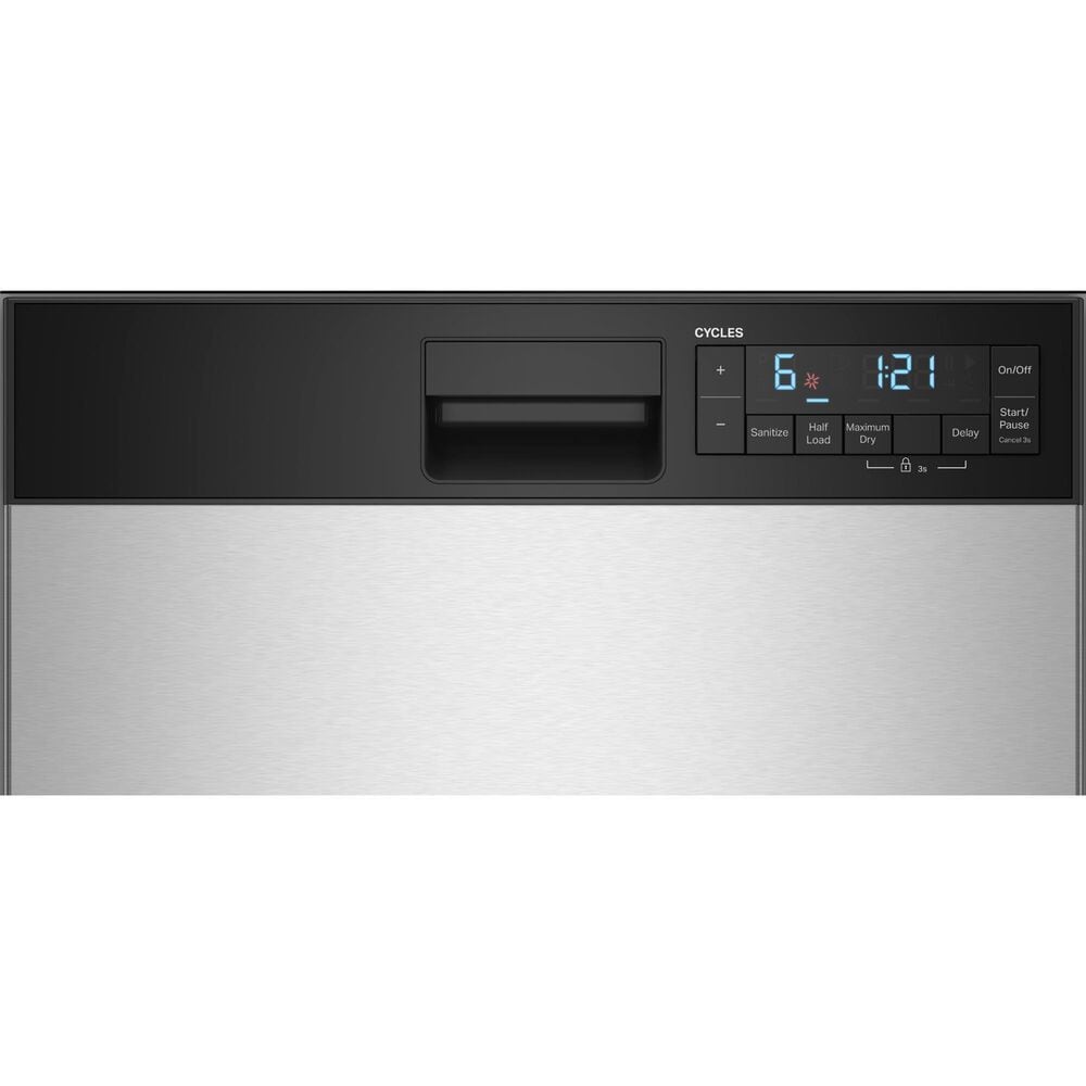 Whirlpool 18" Built-In Dishwasher with Half Load Cycle and Triple Spray Arms in Stainless Steel, , large