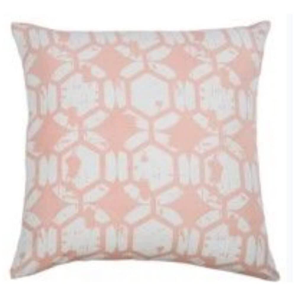 Rizzy Home Rizzy Home Printed Knife Edged 20" x 20" Pillow in Pink, , large