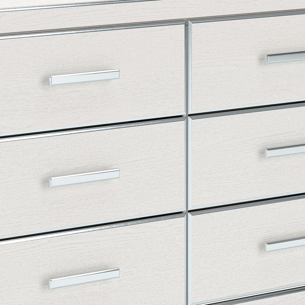 Ashley Zuraleus 4-Piece King Upholstered Platform Bedroom Set in Matte White, , large