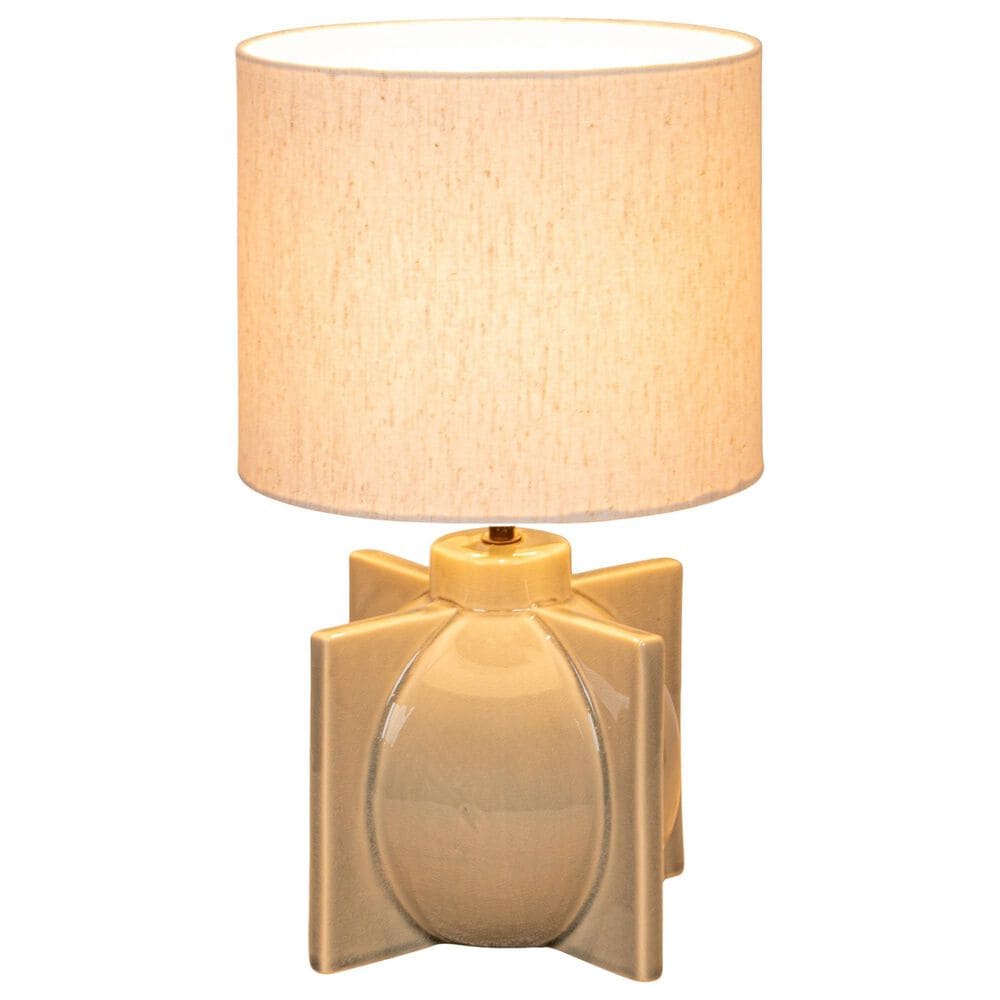 Creative Coop Sloane Ceramic Table Lamp in Soft Grey, , large