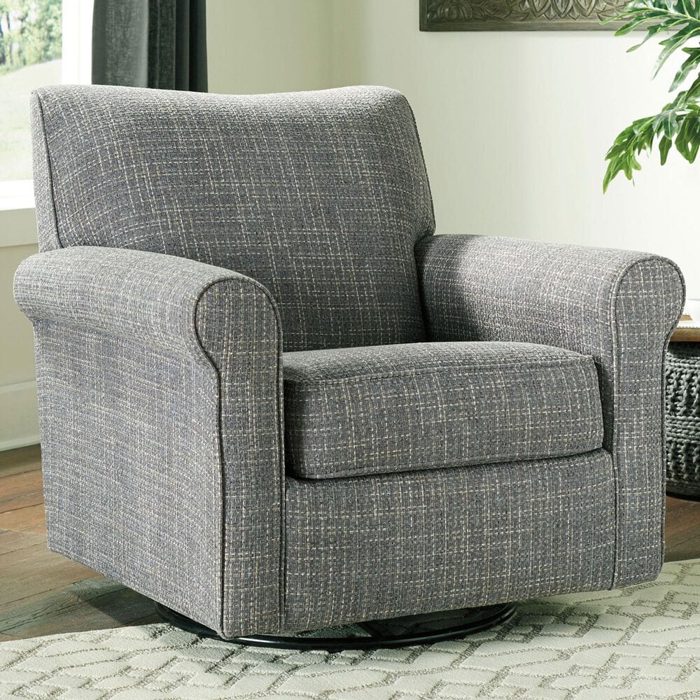 Ashley Renley Swivel Glider Accent Chair in Ash, , large