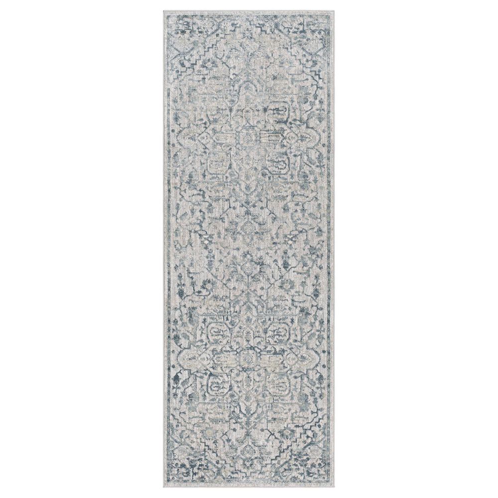 Surya Brunswick 2"7" x 10" Sage, Beige, Blue and Khaki Runner, , large