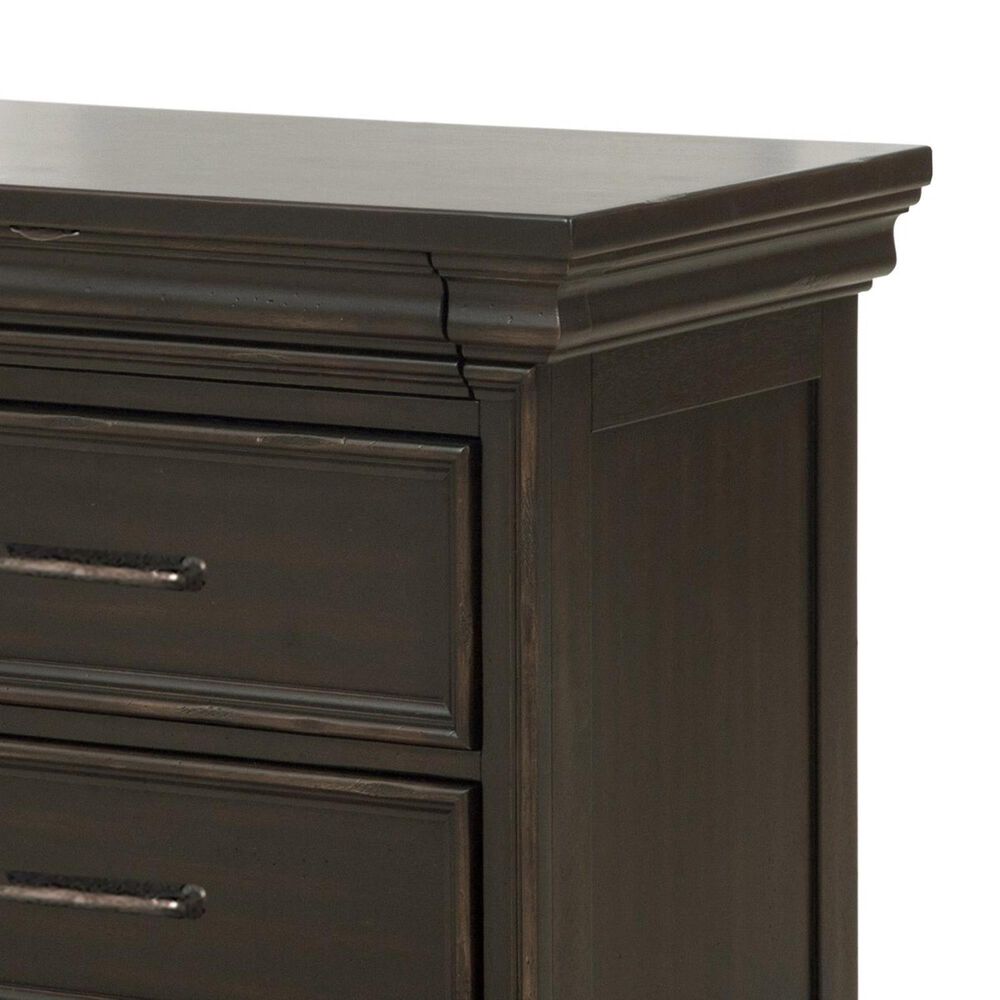at HOME Caldwell 2 Drawer Nightstand in Caldwell Dark Brown with Black, , large
