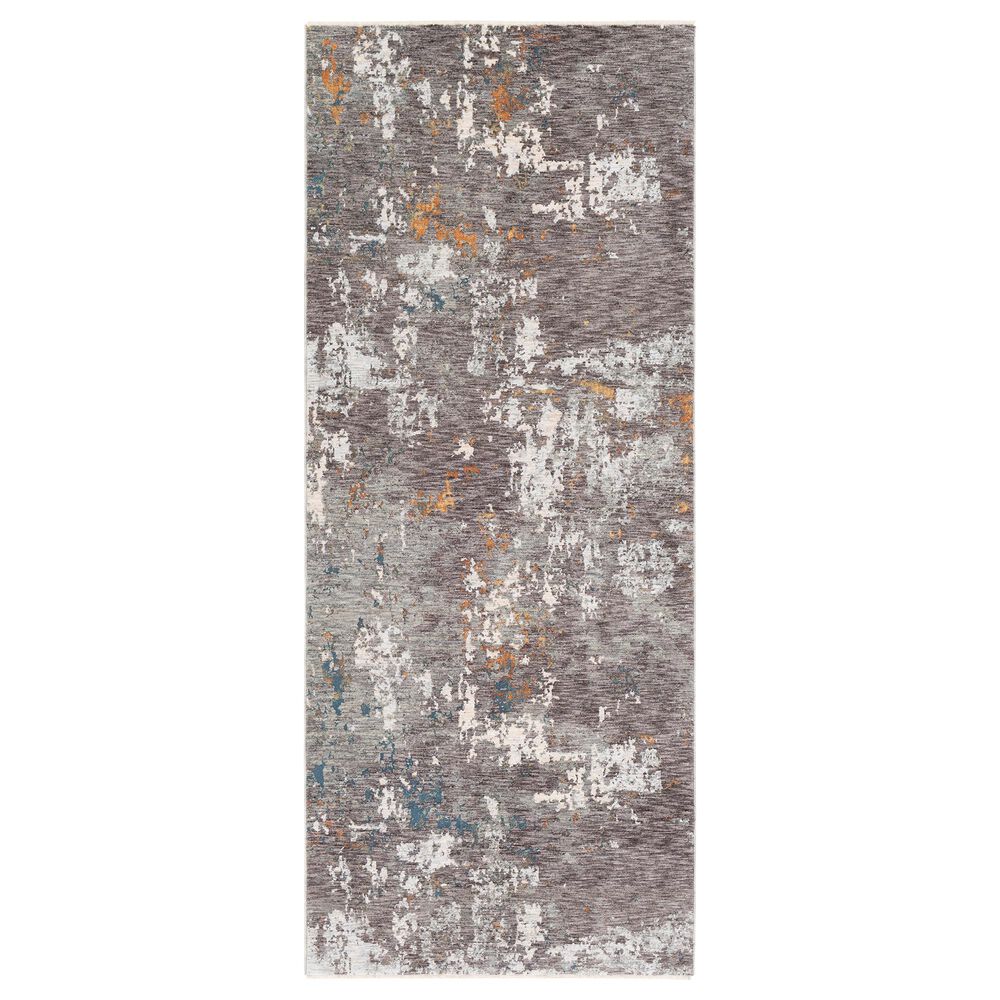 Surya Presidential PDT-2302 3"3" x 8" Blue, Gray and Orange Runner, , large