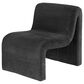 Coaster Drayton Upholstered Curved Accent Armless Chair in Black, , large
