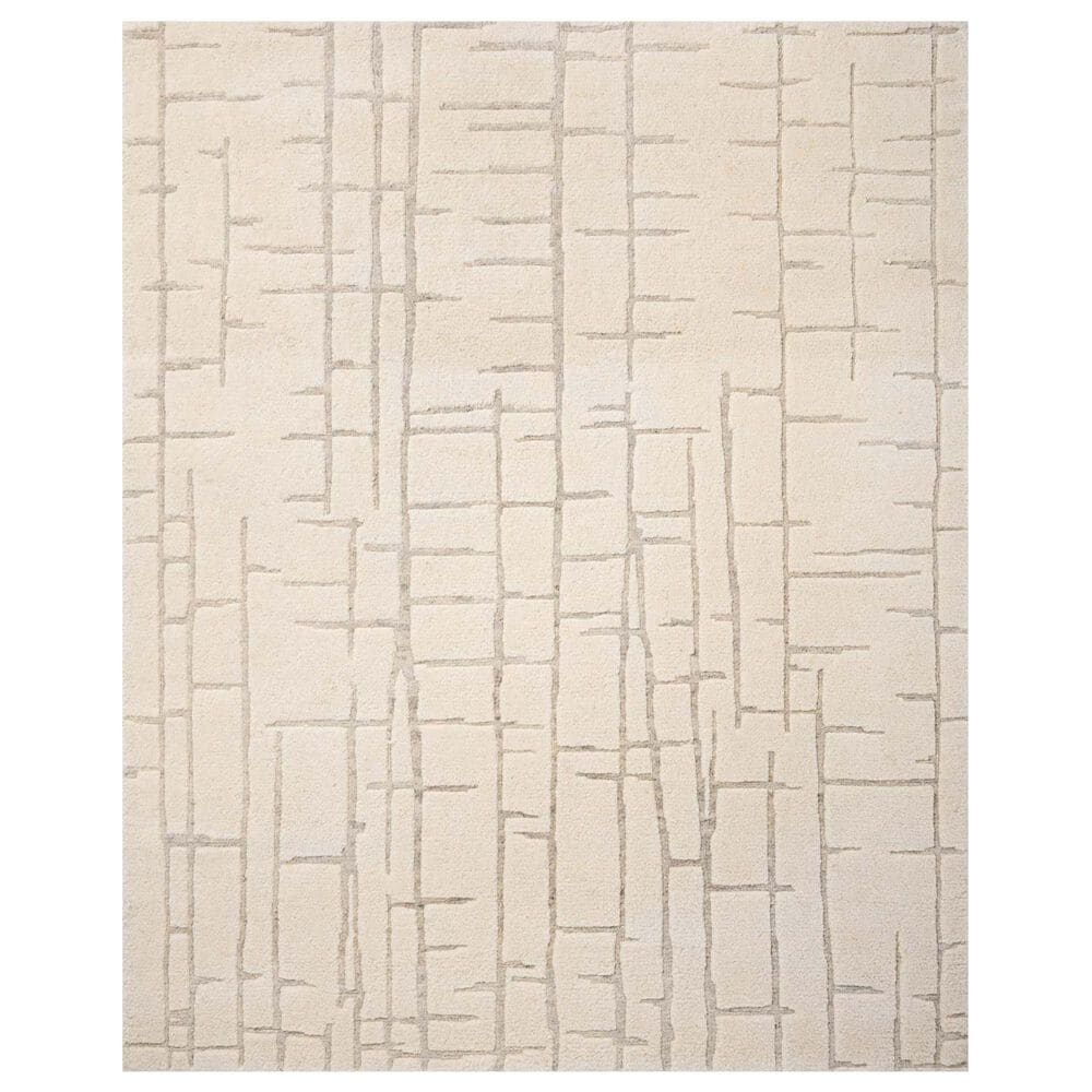 Loloi Octavia 4" x 6" Ivory and Stone Area Rug, , large