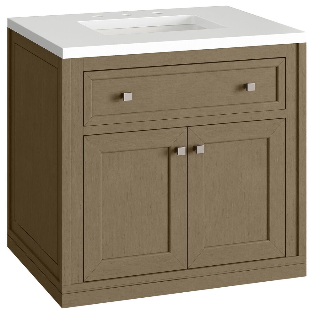 James Martin Vanities Chicago 30" Single Bathroom Vanity Cabinet in Walnut Whisper, , large