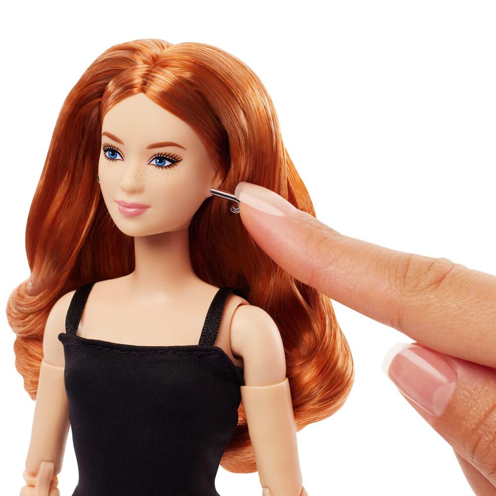 Barbie Barbie Basics 04 Doll with Red Curly Hair, Black Dress and Platform Heels, , large