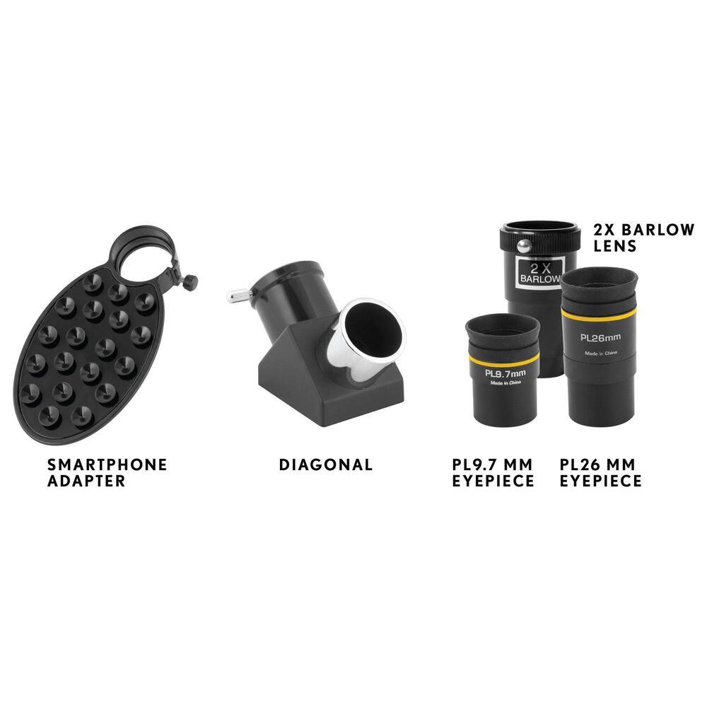 Explore Scientific 70mm Refractor Telescope with Astronomy App in Black, , large