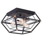 Vaxcel Bartlett 3-Light Flush Mount in Oil Rubbed Bronze and Satin Nickel, , large