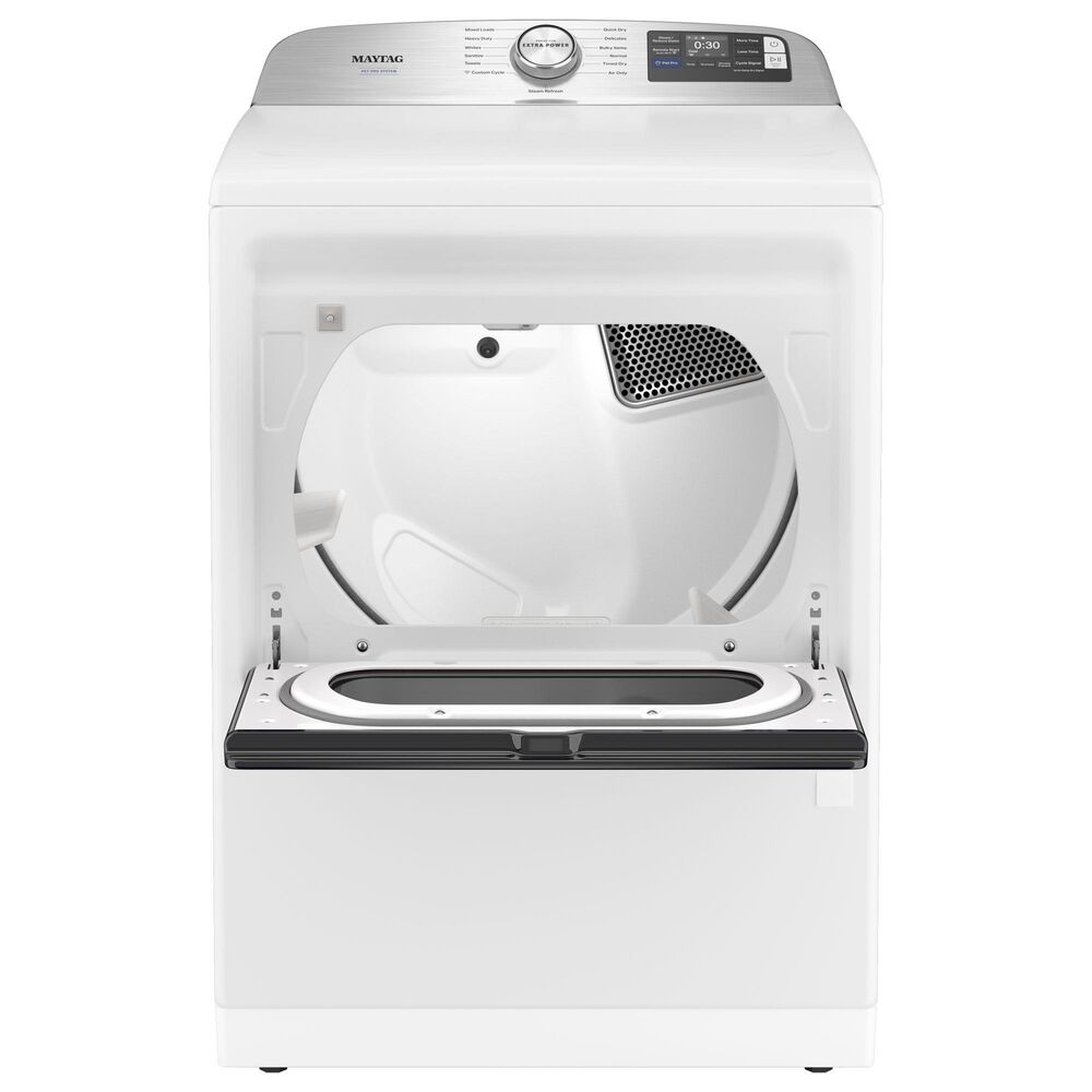 Maytag 7.4 Cu. Ft. Smart Front Load Dryer with Pet Pro Option in White, , large