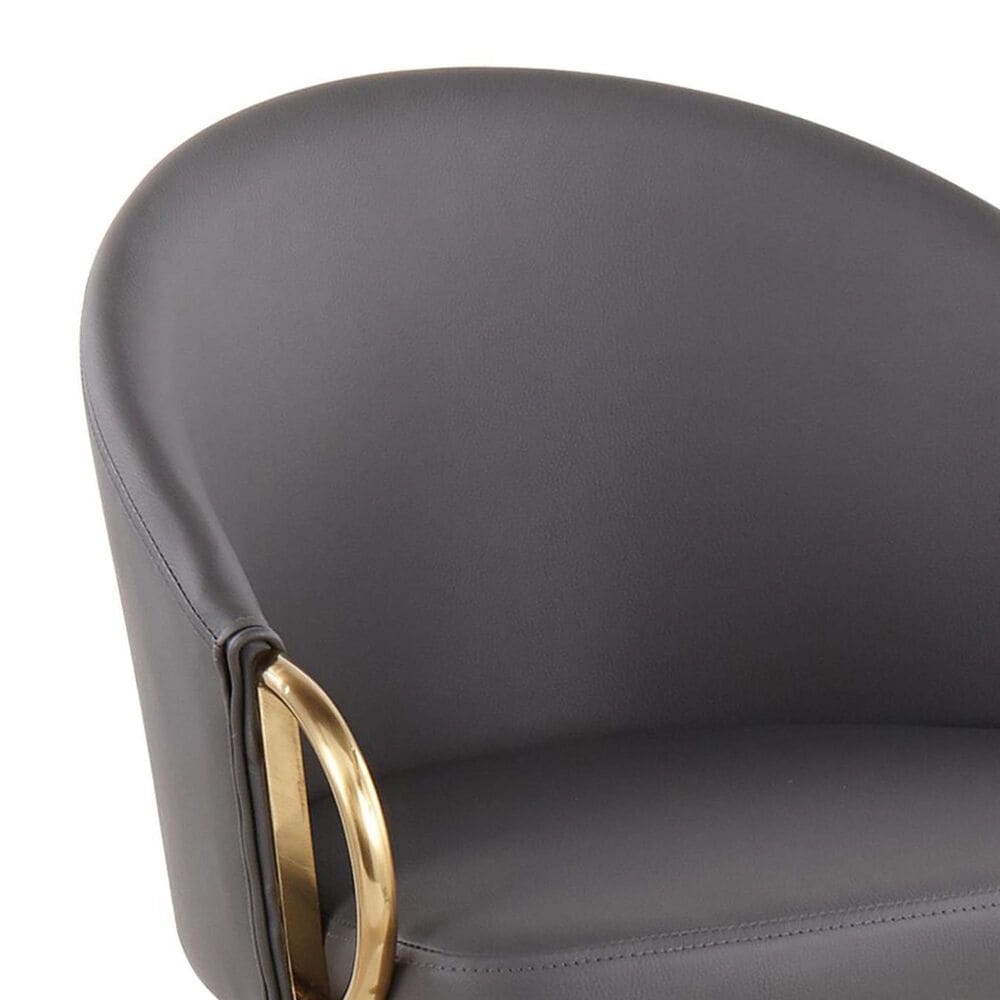 Lumisource Claire Task Chair with Grey Cushion in Gold, , large