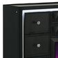 Pacific Landing Lorient Flame Box Dresser and Mirror in Black, , large