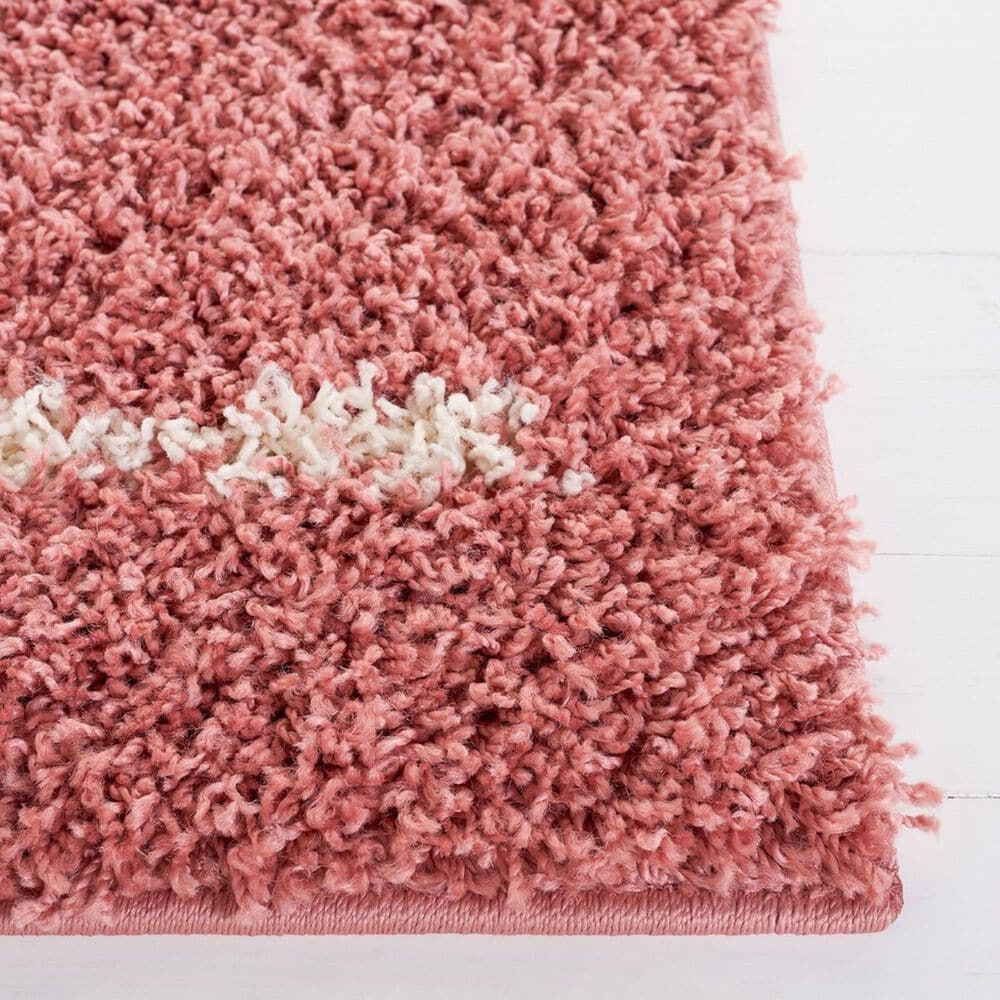 Safavieh Venus Shag VNS604U 5&#39;3&quot; x 7&#39;6&quot; Pink and Ivory Area Rug, , large