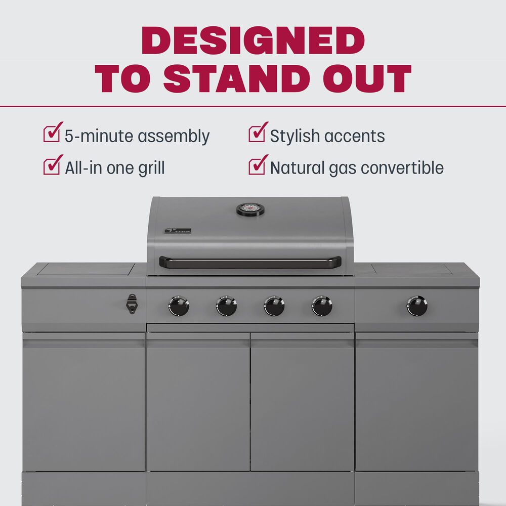 TYTUS Fresno Liquid Propane and Natural Gas Convertible Grill in Gunmetal and Ash, , large