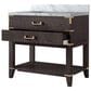 Lexora Home Norwalk 36" Single Bathroom Vanity in Brown Oak with White Carrara Marble Top and Rectangle Sink, , large