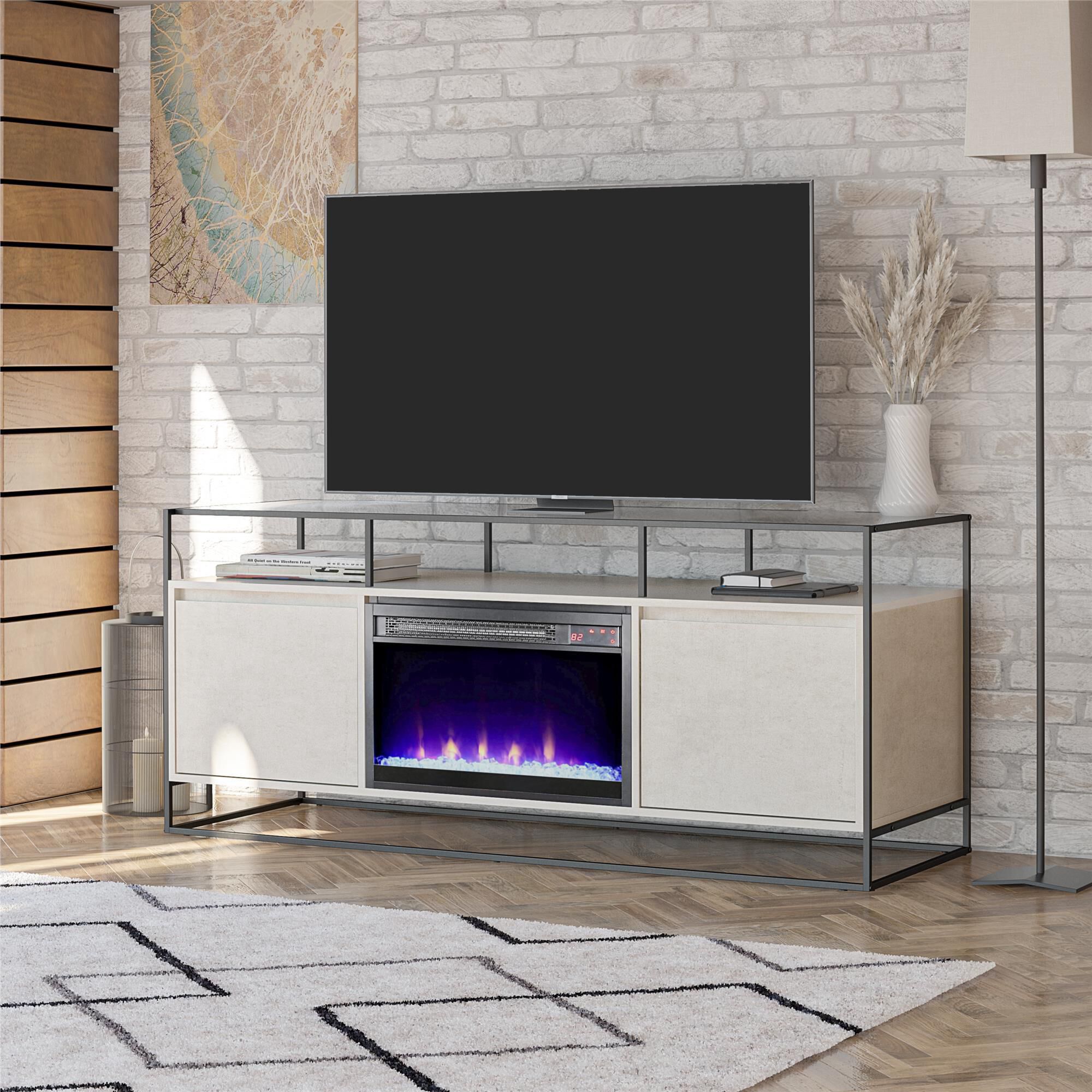 Nfm fireplace store tv stand