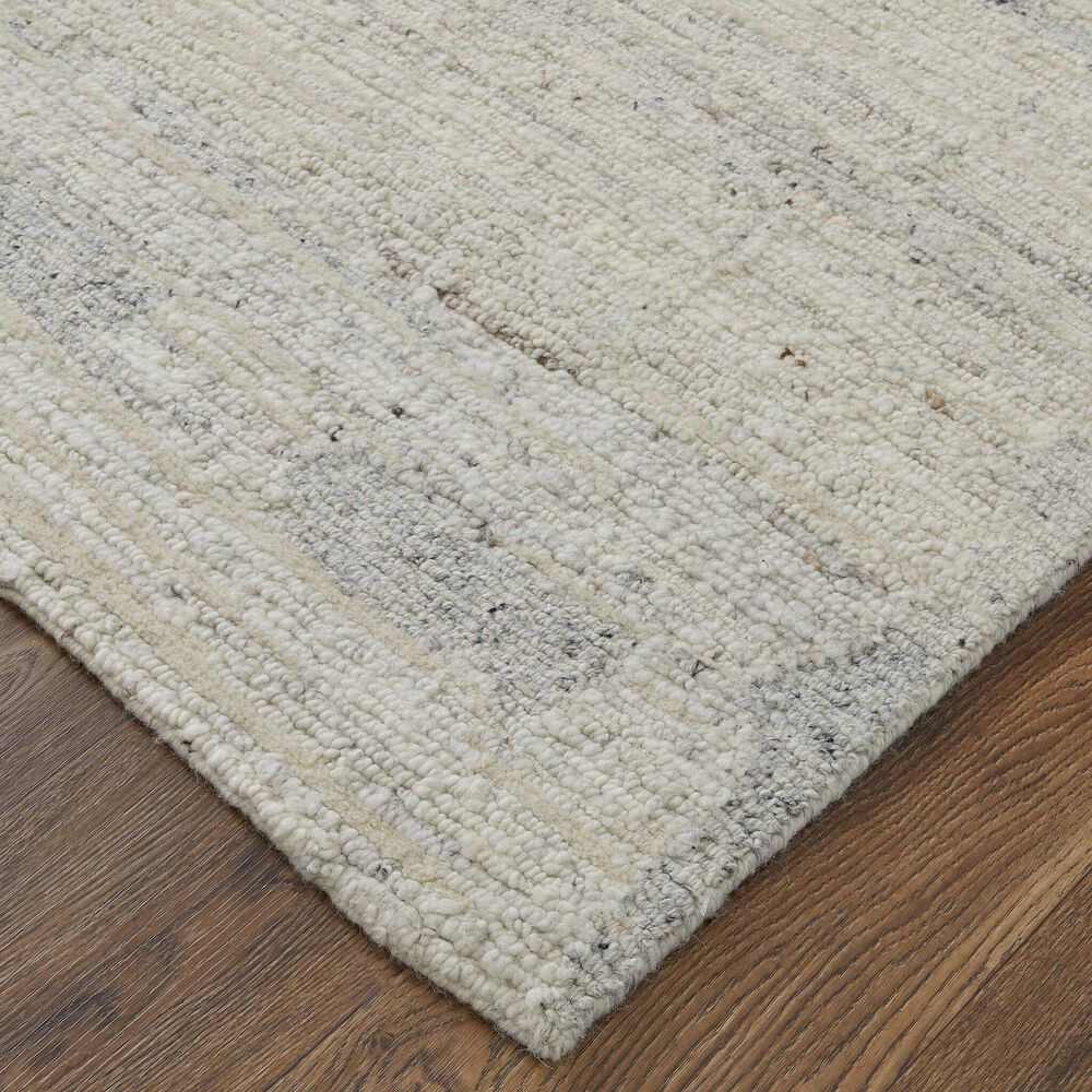 Feizy Navaro 2&#39;6&quot; x 8&#39; Ivory and Gray Runner, , large