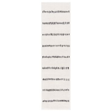 Safavieh Melody MEL114A 2"2" x 8" Ivory and Black Runner, , large