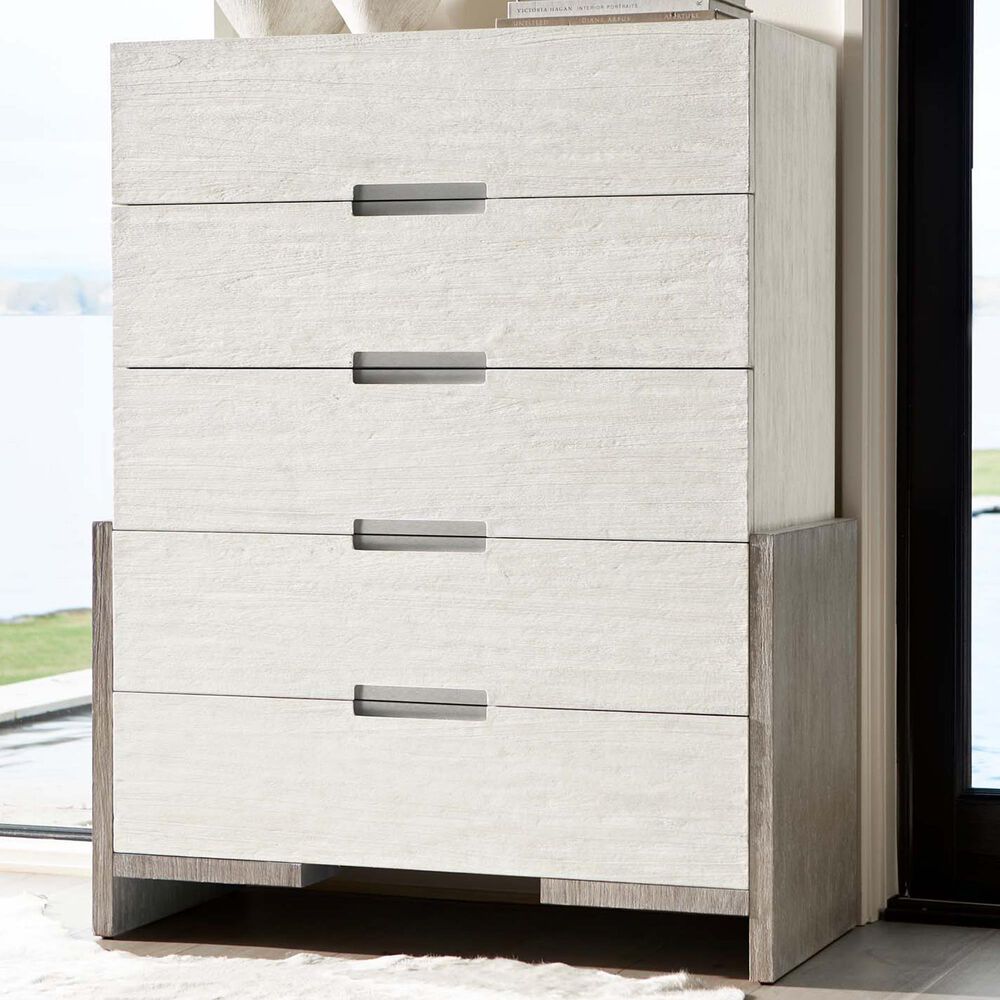 Bernhardt Foundations Tall Drawer Chest in Linen and Light Shale, , large
