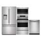 Maytag 4-Piece Kitchen Package with 30 Cu. Ft. Capacity Refrigerator, Pocket Handle Dishwasher, and Electric Range in Fingerprint Resistant Stainless Steel, , large