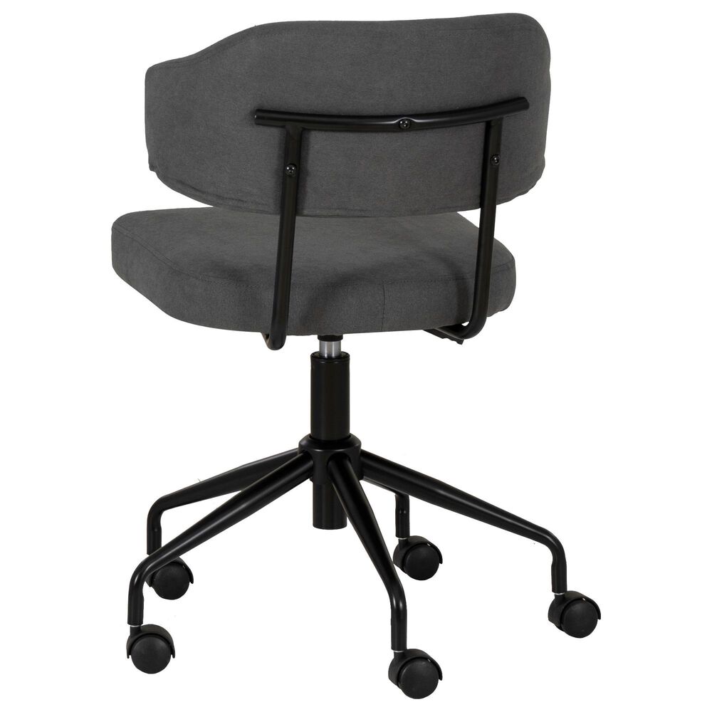 Linon Home Decor Tristan Swivel Office Chair in Black, , large