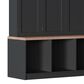 HOMLUX 4-Hook Hall Tree with 8-Door in Black and Walnut, , large