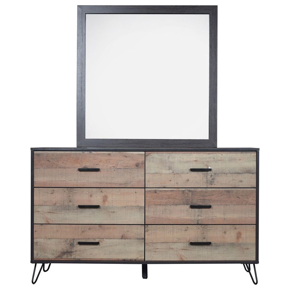 New Heritage Design Elk River 4-Piece Queen Bedroom Set in Rustic Brown and Black, , large