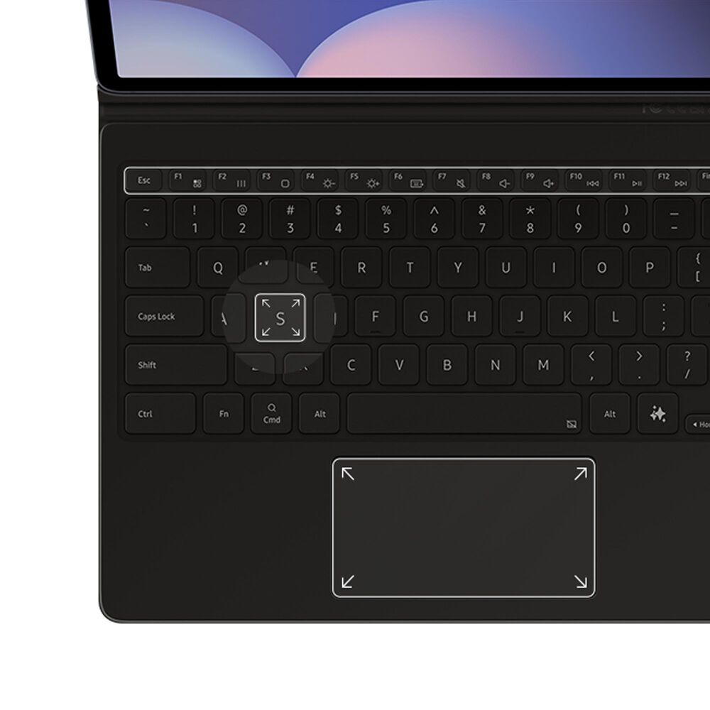 Samsung Book Cover Keyboard AI Key for Galaxy Tab S10+/S10+ 5G/S9+/S9 FE+/S9 FE+ 5G in Black, , large