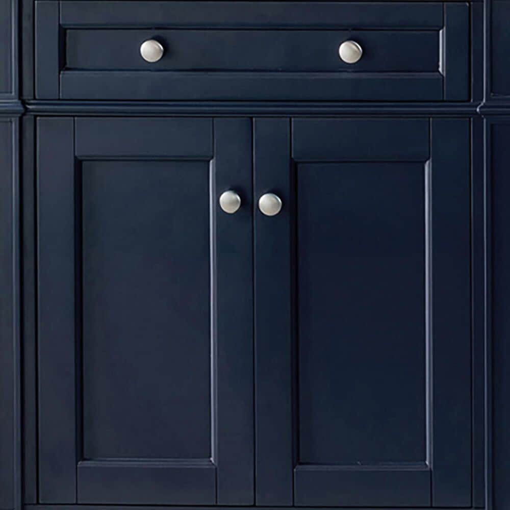 James Martin Vanities Brittany 72&quot; Double Bathroom Vanity in Victory Blue with 3 cm White Zeus Quartz Top and Rectangular Sinks, , large