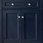 James Martin Vanities Brittany 72" Double Bathroom Vanity in Victory Blue with 3 cm White Zeus Quartz Top and Rectangular Sinks, , large