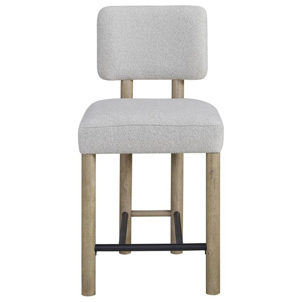 Sterling Timber Contemporary Wood Metal and Upholstered Counter Stool in English Knotty Oak, , large