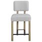 Sterling Timber Contemporary Wood Metal and Upholstered Counter Stool in English Knotty Oak, , large