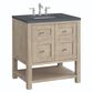 James Martin Vanities Breckenridge 30" Single Vanity, Whitewashed Oak w/ 3 CM Charcoal Soapstone Quartz Top, , large