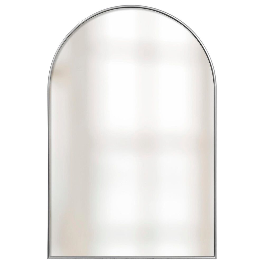 Flair Industries 30" Arched Aluminum Wall Mirror in Silver, , large