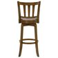 Armen Living Wren Swivel Bar Height Stool with Static Gray Upholstery in Sepia Brown, , large