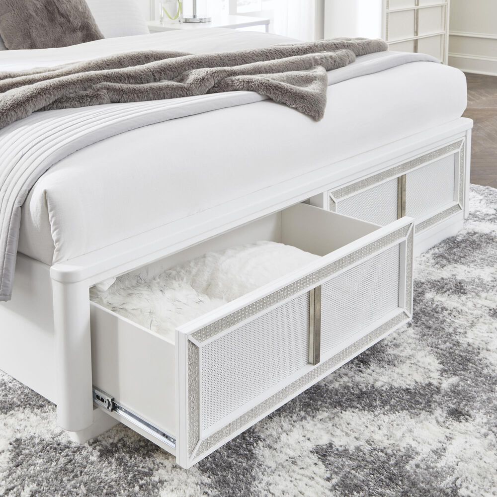 Millenium Chalanna Queen Upholstered Storage Bed in White, , large