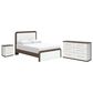 Ashley Kendanport Queen Upholstered Bed with Dresser and Nightstand in Brown and White, , large