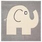 Safavieh Carousel CRK165 5"3" Square Grey and Ivory Kids  Area Rug, , large