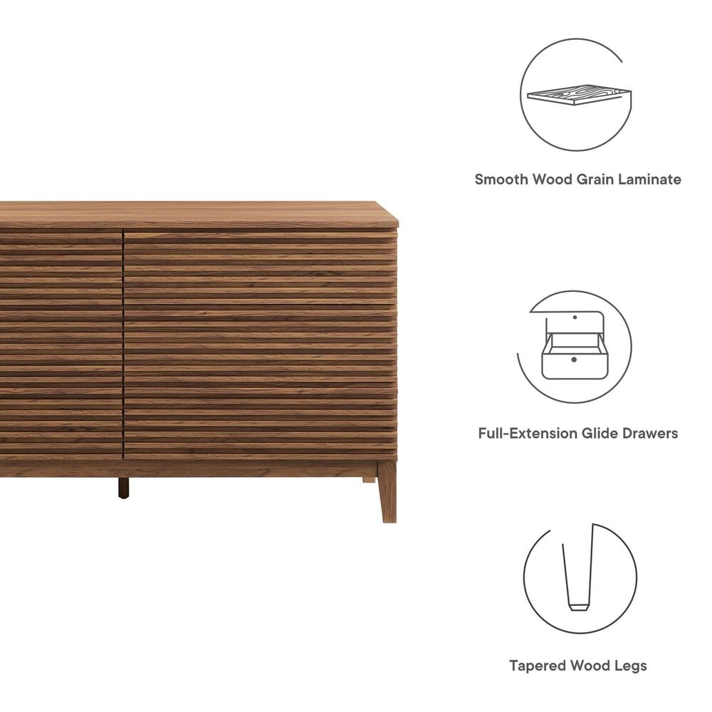 Modway Render 63" 6-Drawer Dresser in Walnut, , large