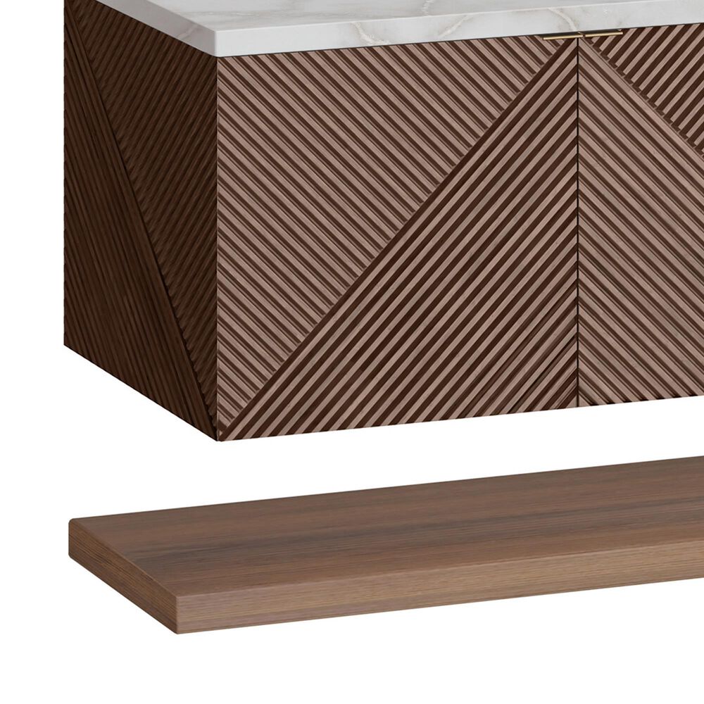 James Martin Vanities Marcello 72" Double Bathroom Vanity in Chestnut with 3 cm Eternal Jasmine Pearl Silestone Top, Rectangular Sinks and FreePower Wireless Charger, , large