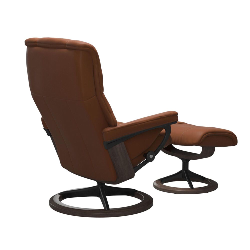 Stressless Mayfair Signature Reclining Chair and Ottoman in New Cognac, , large